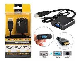 Adaptador Hdmi Vga Conversor Hdmi P/ Vga Com Áudio