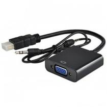 Adaptador Hdmi x Vga Compacto Conversor De Áudio e Cabo P2 Adaptador Hdmi x Vga Compacto Conversor De Áudio e Cabo P2