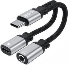 Adaptador Hrebos USB-C Para USB-C + Fone P2 - HS-229