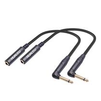 Adaptador HUALEU, pacote com 2 unidades, 30 cm, 6,35 mm, 1/4 macho para 1/4 fêmea Adaptador HUALEU, pacote com 2 unidades, 30 cm, 6,35 mm, 1/4 macho para 1/4 fêmea