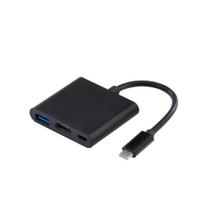 Adaptador HUB 3 em 1 tipo C USB 3.0 HDMI TV PC