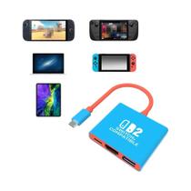 Adaptador Hub 4K HDMI USB 3.0 Com Carregamento Rápido PD De 100W Para Switch 2, Switch OLED HYC-338,