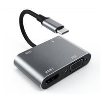 Adaptador HUB 5 em 1 USB-C HDMI VGA 4K USB 3.0 Audio 3.5m PD