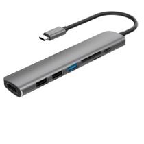 Adaptador Hub 7 em 1 Compativel com Macbook M2 Usb C 4k Hdmi USB 3.0 Leitor de Cartão - Hub Box Store