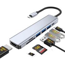 Adaptador Hub 7 Em 1 Tipo C Usb 3.0 B-Max Bm-8643 4K