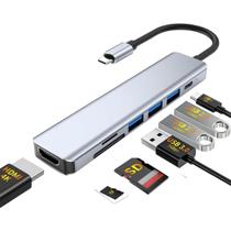 Adaptador Hub 7 em 1 Tipo C USB 3.0 B-Max BM-8643 4K