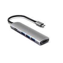 Adaptador Hub Compativel com Macbook Pro Air Usb C 4k Hdmi USB 3.0 Leitor de Cartão - 6 em 1 - Hub Box Store