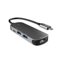 Adaptador Hub ELG 4 em 1, Entrada USB Tipo-C, 2 Portas USB-A, 1 Porta Tipo-C, 1 Porta HDMI, HUB41HD-V2