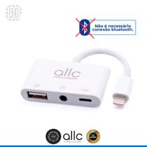 Adaptador Hub Lightning Áudio P2 OTG USB Entrada para Carregador Compatível Para iPhone iPad - ALLC - ENDLESS CONNECTION