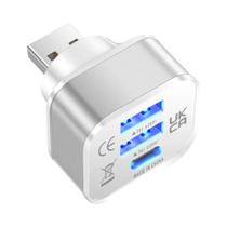Adaptador Hub Mini USB De 3 Portas Divisor Extensor Para Acessórios De Computador Laptop Macbook
