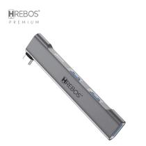 Adaptador Hub Tipo-C 3.0 Extensor 4 Portas - Conectores de Sáida: 3 USB + USB-C - Hrebos Premium