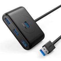 Adaptador HUB Ugreen, USB 3.0 para 4x USB, 1m, Preto - UG-20291 Adaptador HUB Ugreen, USB 3.0 para 4x USB, 1m, Preto - UG-20291