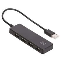 Adaptador Hub Usb 2.0 Com 4 Portas Multilaser Ac443 Preto Adaptador Hub Usb 2.0 Com 4 Portas Multilaser Ac443 Preto