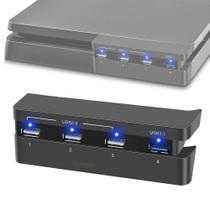 Adaptador Hub USB 2.0 para PS4 Slim - 3 Portas de Carregamento