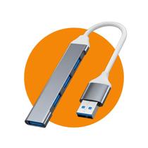 Adaptador Hub USB 3.0 Portátil 4 Entradas USB Universal para PC e Notebook