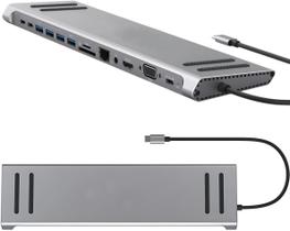 Adaptador Hub Usb C 13 Em 1 Conexão Rápida, Portátil