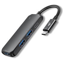 Adaptador Hub USB-C 3.0, Expansão com 4 Portas (USB-C + 3x USB-A), Transferência 5Gbps, Preto, HUB41C, ELG Adaptador Hub USB-C 3.0, Expansão com 4 Portas (USB-C + 3x USB-A), Transferência 5Gbps, Preto, HUB41C, ELG