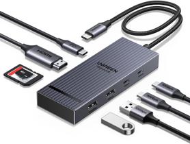 Adaptador Hub Usb C 3.2 Gen2, 10 Gbps 8 Em 1 Docking Station