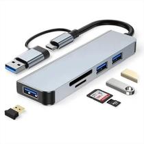 Adaptador Hub Usb-c 5 Em 1 Usb 3.0, Usb 2.0, Sd, Tf - Cqt2302 Adaptador Hub Usb-c 5 Em 1 Usb 3.0, Usb 2.0, Sd, Tf - Cqt2302