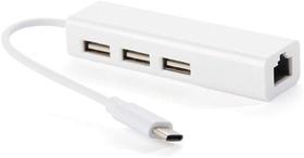 Adaptador hub USB C de 3 USB , 1 RJ45 LAN Ethernet