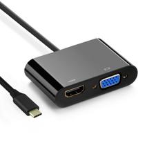 Adaptador HUB USB Tipo C 4 em 1 HDMI VGA USB 3.0 - Athlanta