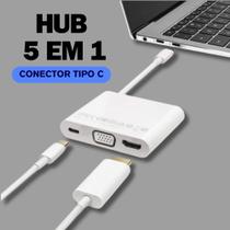 Adaptador HUB USB Tipo C 5 em 1 HDMI VGA USB 3.0 - Athlanta