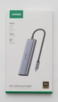 Adaptador Hub Usb Tipo C Pd 100W Hdmi 4K Thunderbolt 6 Em 1