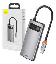 Adaptador Hub Usbc 4k Hdmi Multifuncional Baseus 4 Em 1 Cor Cinza Escuro