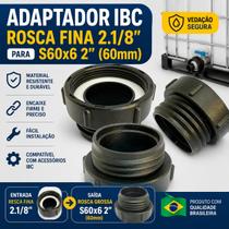 Adaptador IBC Rosca Fina 2.1/8" para Rosca Grossa S60x6 2" Adaptador IBC Rosca Fina 2.1/8" para Rosca Grossa S60x6 2"
