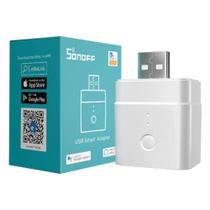 Adaptador Inteligente Sonoff USB Wi-Fi 5V Micro Controle Remoto Automação Residencial Compatível Alexa Google Home