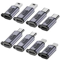 Adaptador Jadebones USB-C para Micro USB e Mini USB, kit com 8 unidades