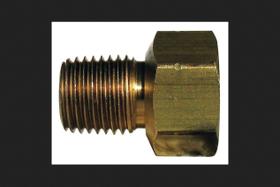 Adaptador JMF Brass Flare para encaixe de tubo de mangueira 1/4 x 1/8"