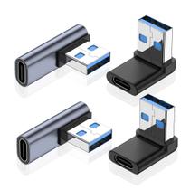 Adaptador JOMIHONEY USB A macho de ângulo reto para USB C fêmea