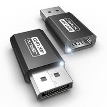 Adaptador JSAUX DisplayPort para HDMI 4K, pacote com 2 unidades para PC e monitor
