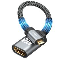 Adaptador JSAUX Micro HDMI para HDMI 4K @60Hz HDR 3D Dolby 18 Gbps