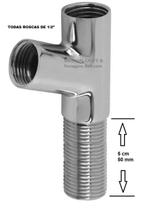 Adaptador junção de mesa cromado em "y" rosca longa de 1/2 com 5 cm de comprimento Adaptador junção de mesa cromado em "y" rosca longa de 1/2 com 5 cm de comprimento