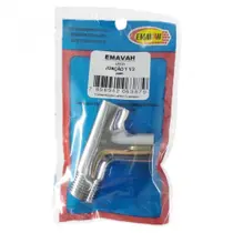 Adaptador Junção Y Ducha Higiênica Filtro 1/2 Metal Cromado