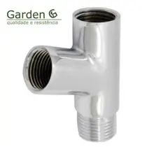 Adaptador junção Y Ducha Higiênica, Filtro, Torneira, Tanque 1/2 Metal Cromado Adaptador junção Y Ducha Higiênica, Filtro, Torneira, Tanque 1/2 Metal Cromado