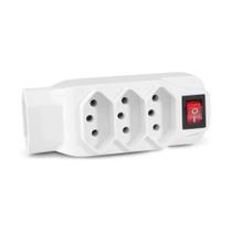 Adaptador L com interruptor bivolt 4 saídas