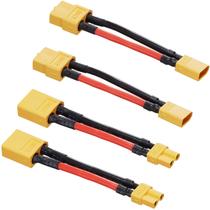 Adaptador Laisomeke XT60 Macho para XT30 Fêmea com Cabo 14AWG (4 Unidades)