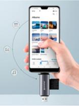 Adaptador Leitor de Cartão SD/Micro SD/TF, USB-A/USB-C, PEI-CT11 -