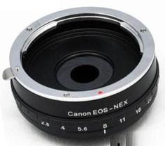 Adaptador Lente Canon Abertura Câmeras E Filmadoras Sony Nex