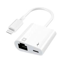Adaptador Lightning Para RJ45 Ethernet OTG Para iPhone 14 13 12 11 pro Max Com Porta De Carregamento