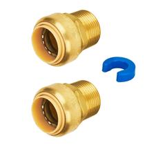 Adaptador macho Push Fit de 1x1" SUNGATOR Plumbing Fitting, pacote com 2