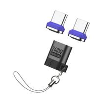 Adaptador Magnético USB C Masculino E Feminino 240W 90 180 Graus PD3.0 Carregamento Rápido Extensor