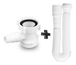 Adaptador Máquina De Lavar Louça + Sifao Universal Branco - Astra