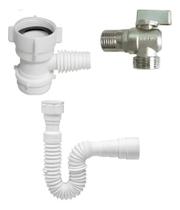 Adaptador Maquina Lavar Louça + Registro + Sifao Sanfonado