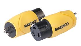Adaptador Marinco S15-504 reto 15A 125V macho para 50A 125/250V fêmea Adaptador Marinco S15-504 reto 15A 125V macho para 50A 125/250V fêmea