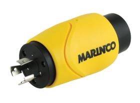 Adaptador Marinco S20-30 reto 20A 125V macho para 30A 125V fêmea