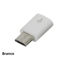 Adaptador Micro USB Macho para Fêmea - Conector Conversor (1 Unidade)